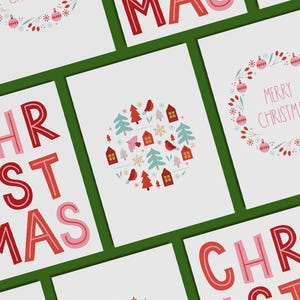 Weihnachtskarten 4er Set auf Recyclingpapier