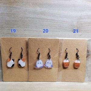 Kawaii animal earrings, Squish Animal Earrings 30 different patterns afbeelding 7