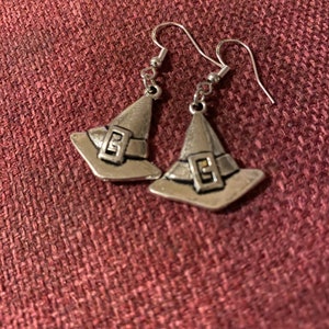 Witch/wizards hat earrings