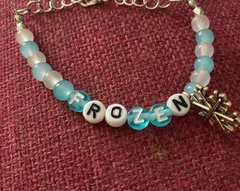 Elsa Inspired Bracelet: 'Frozen' Snowflake Charm