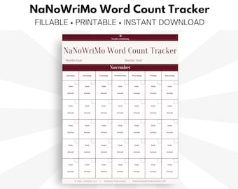 NaNoWriMo 単語数トラッカー (日付なし)