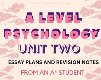 AQA Aレベル心理学エッセイ計画と改訂ノート（ユニット2） - A* 学生からのメッセージ！
