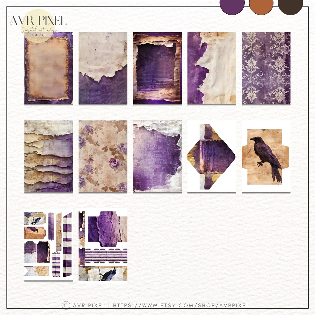 Rustic Vintage Scrapbook Sheets & Journaling Pages view 3