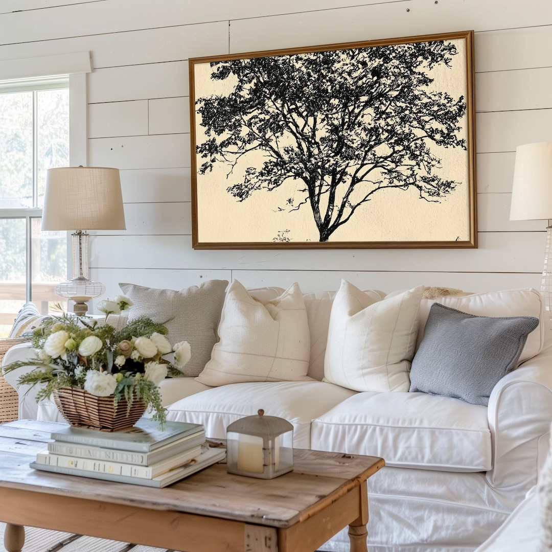 Minimalist Tree Silhouette Art Print: Nature-Inspired Wall Decor view 5
