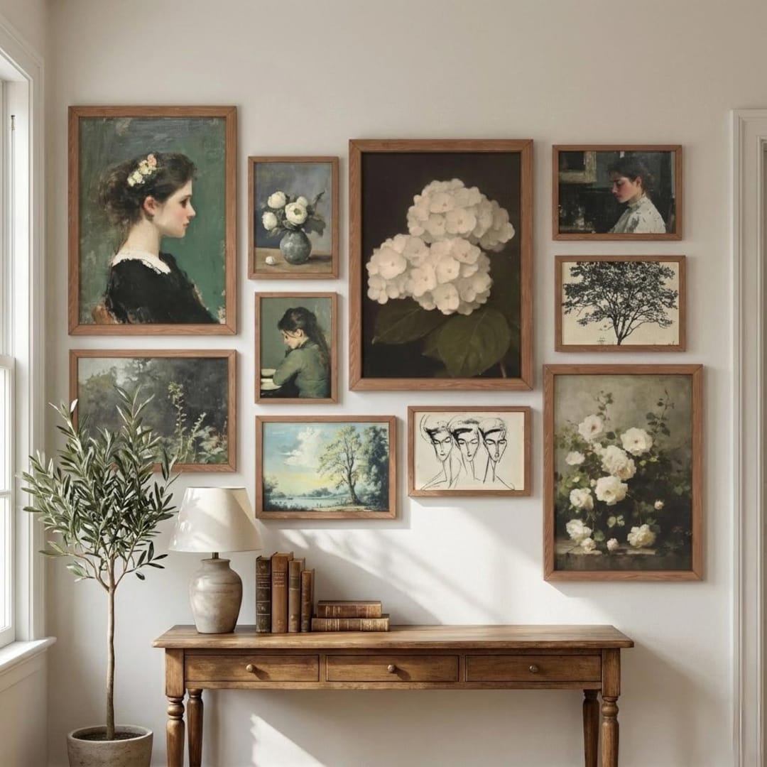 Botanical Wall Art Set: Vintage Florals and Landscapes - Digital Download view 2