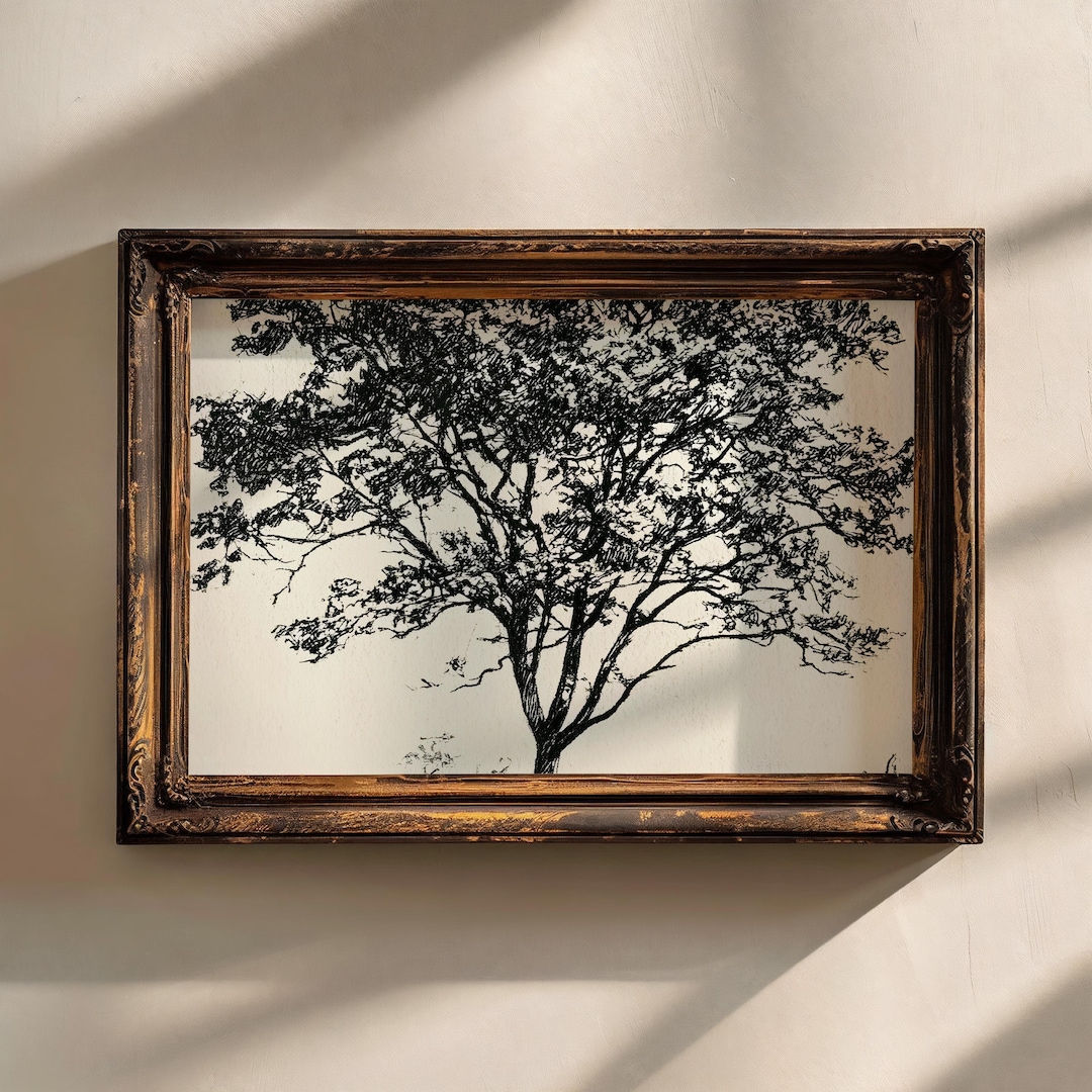 Minimalist Tree Silhouette Art Print: Nature-Inspired Wall Decor view 4