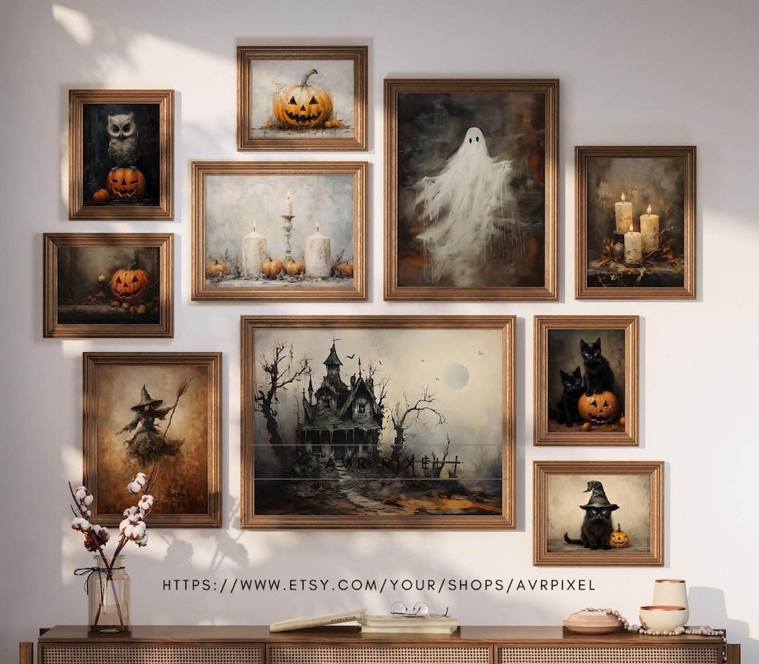 Halloween Wall Art: Spooky Ghosts and Witches view 2