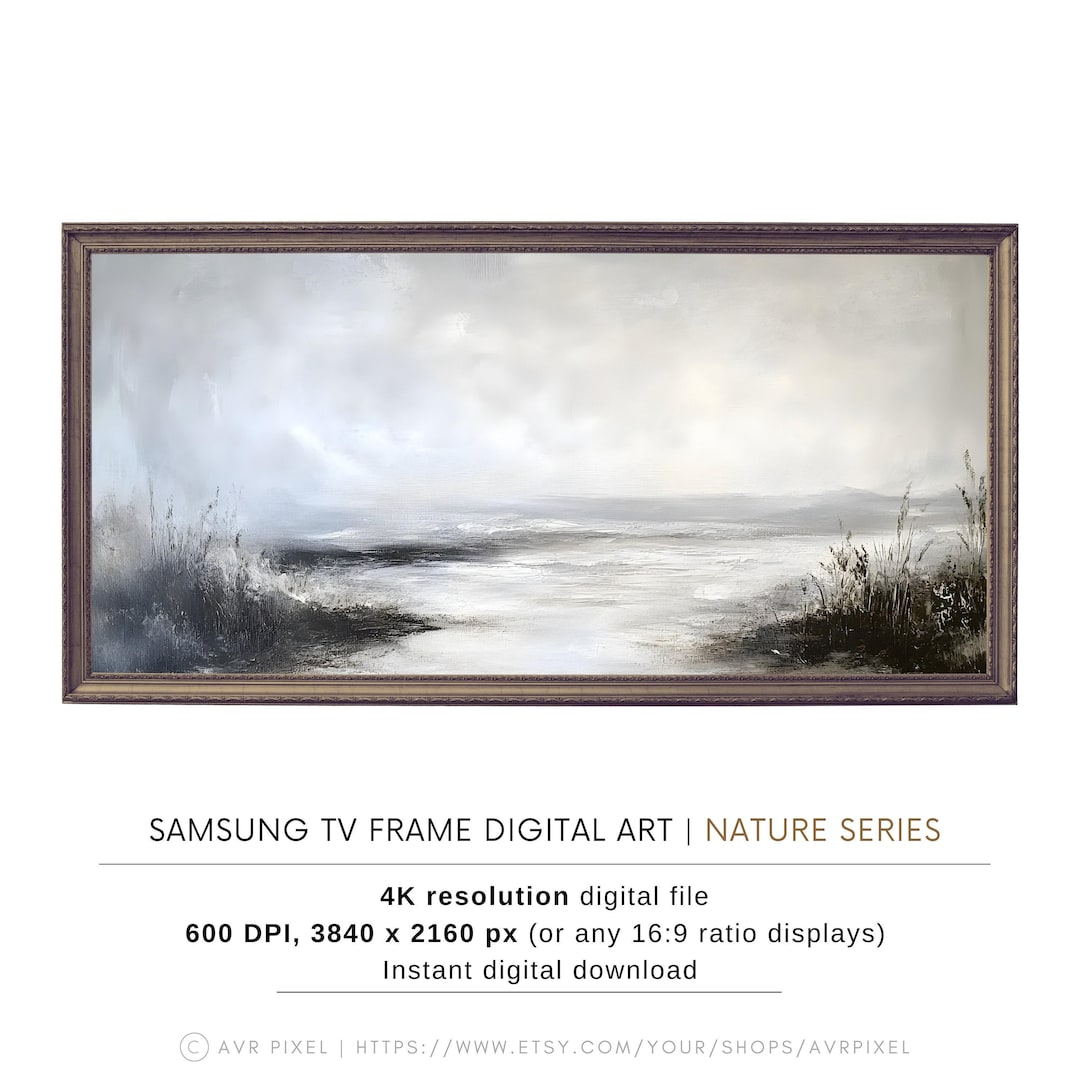 Winter Landscape Digital Art, Neutral Abstract view 3