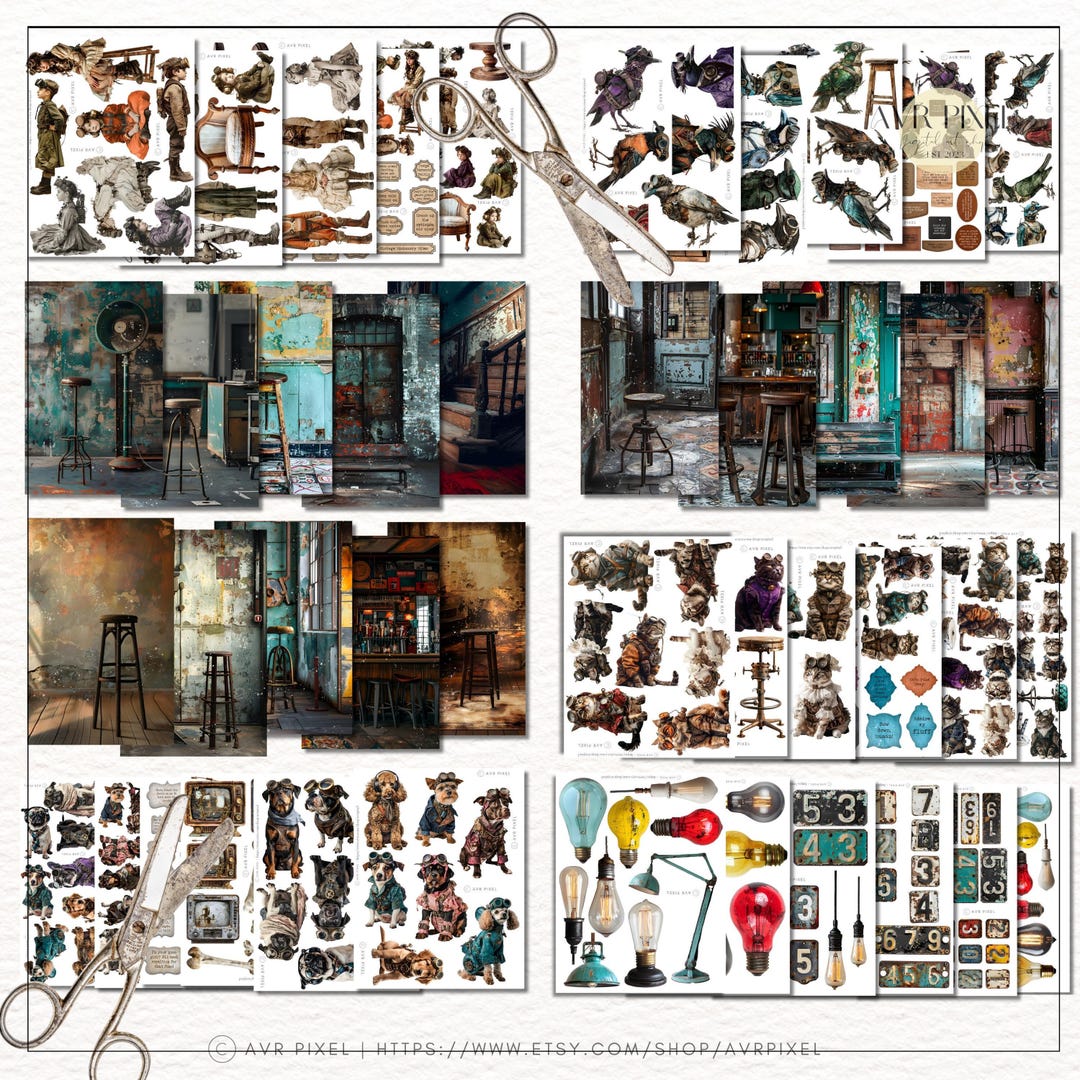 Steampunk Ephemera Mega Bundle view 3