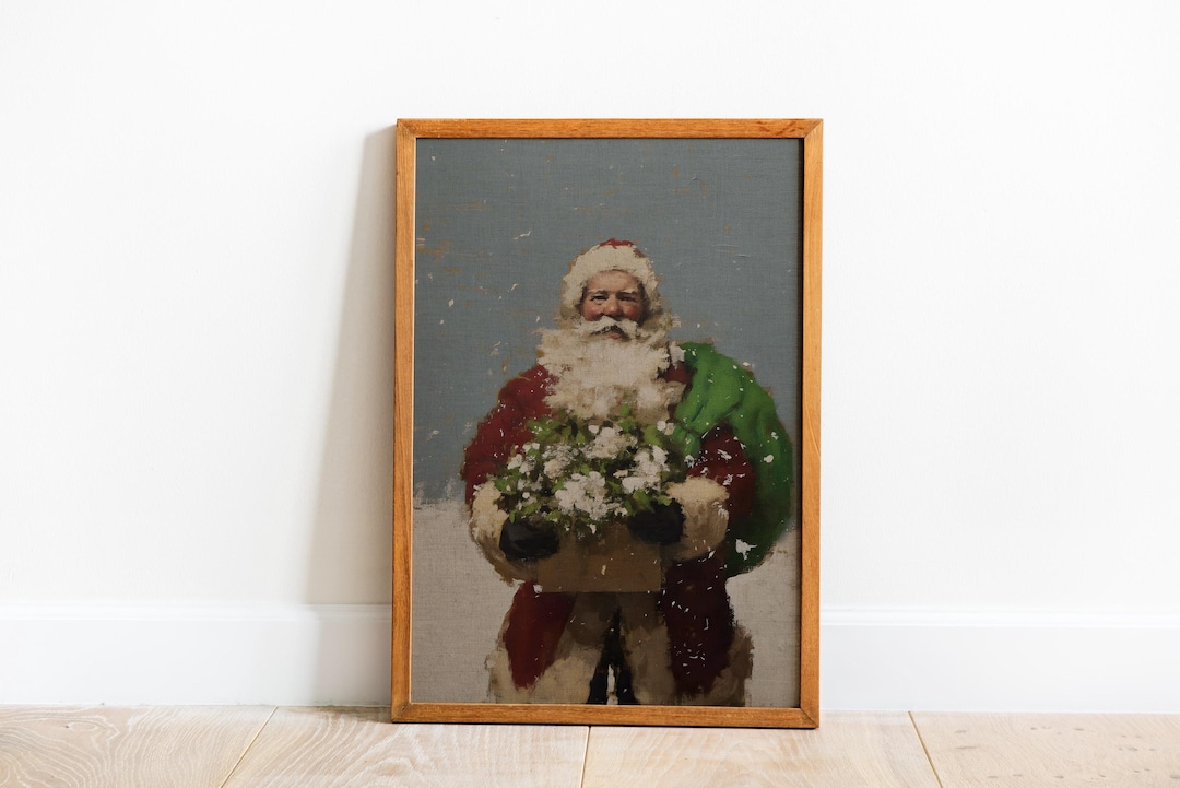 Vintage Santa Flowers Portrait view 3