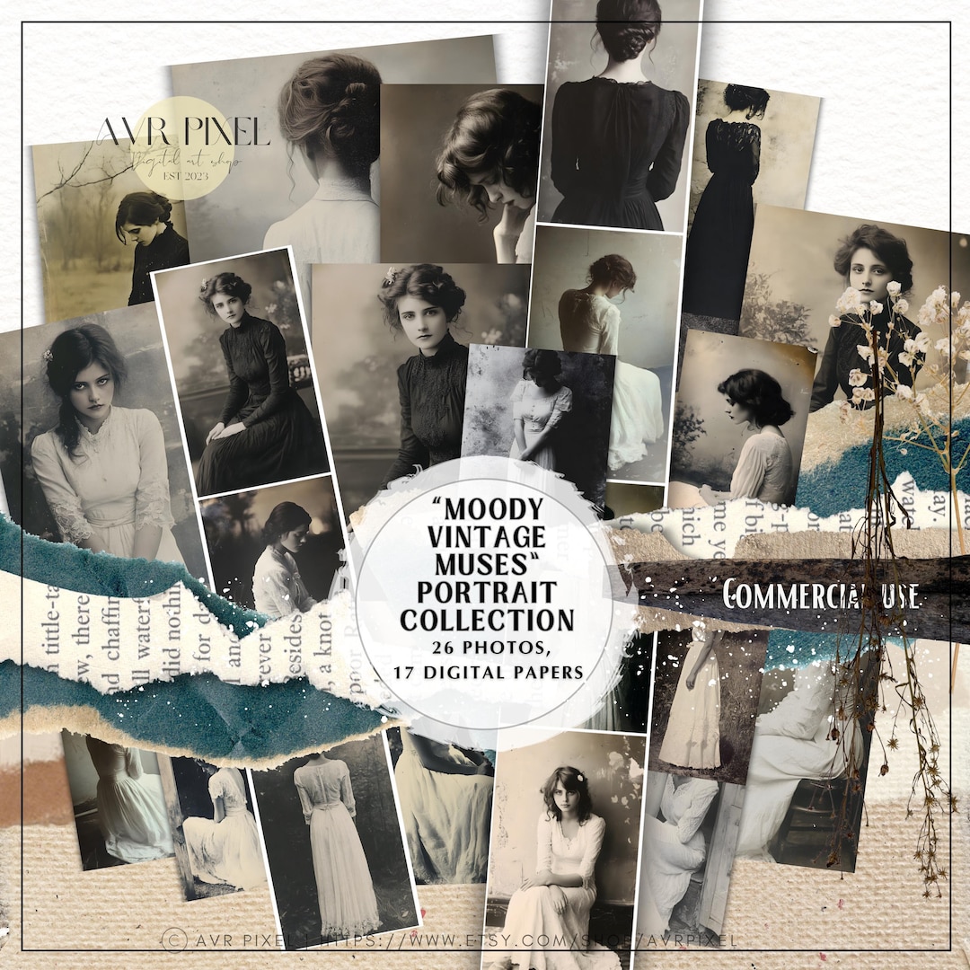 Moody Muses Portrait Ephemera Kit