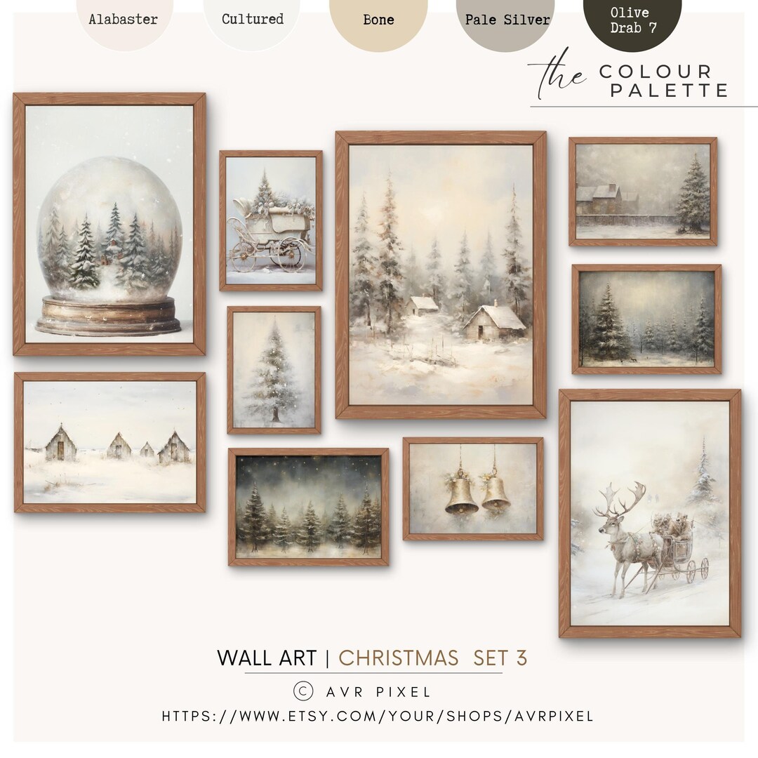 Vintage Christmas Wall Art
