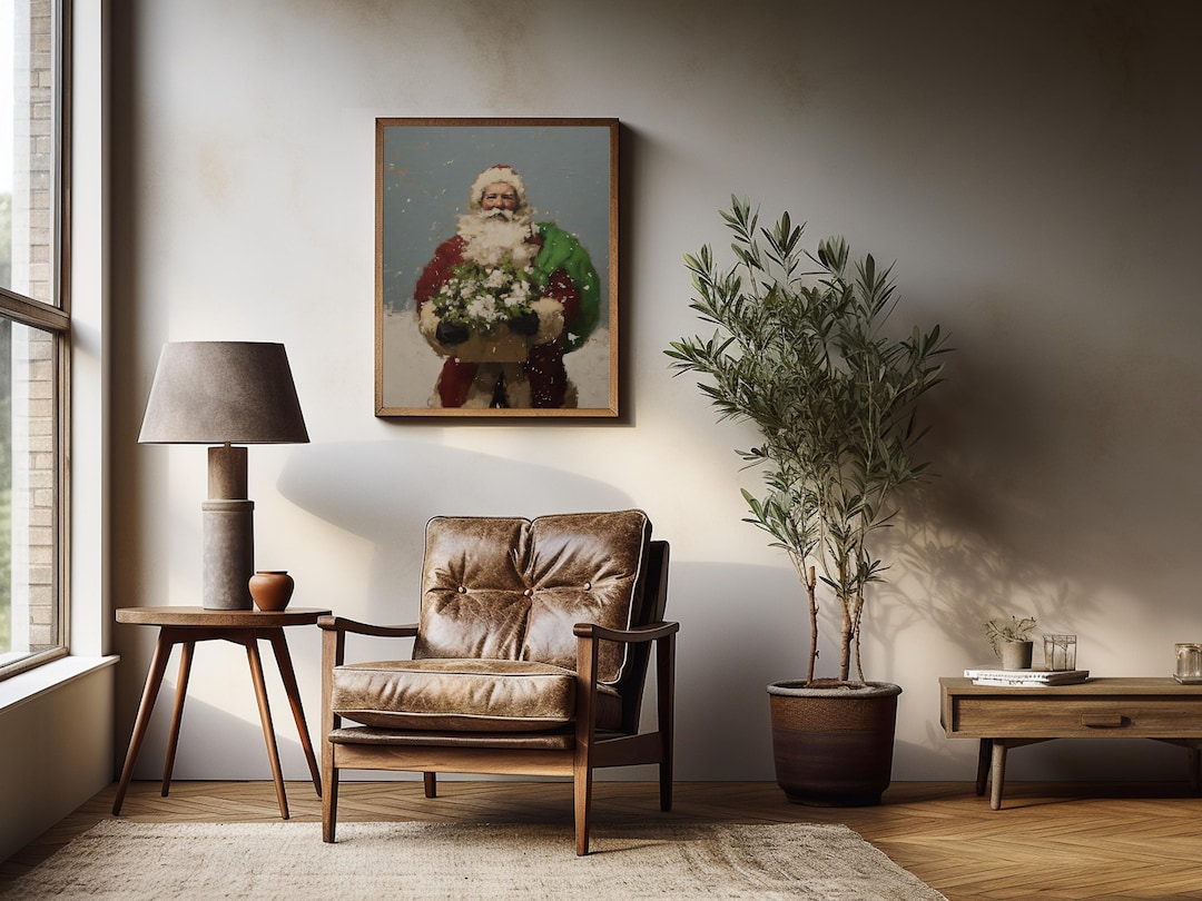 Vintage Santa Flowers Portrait view 4
