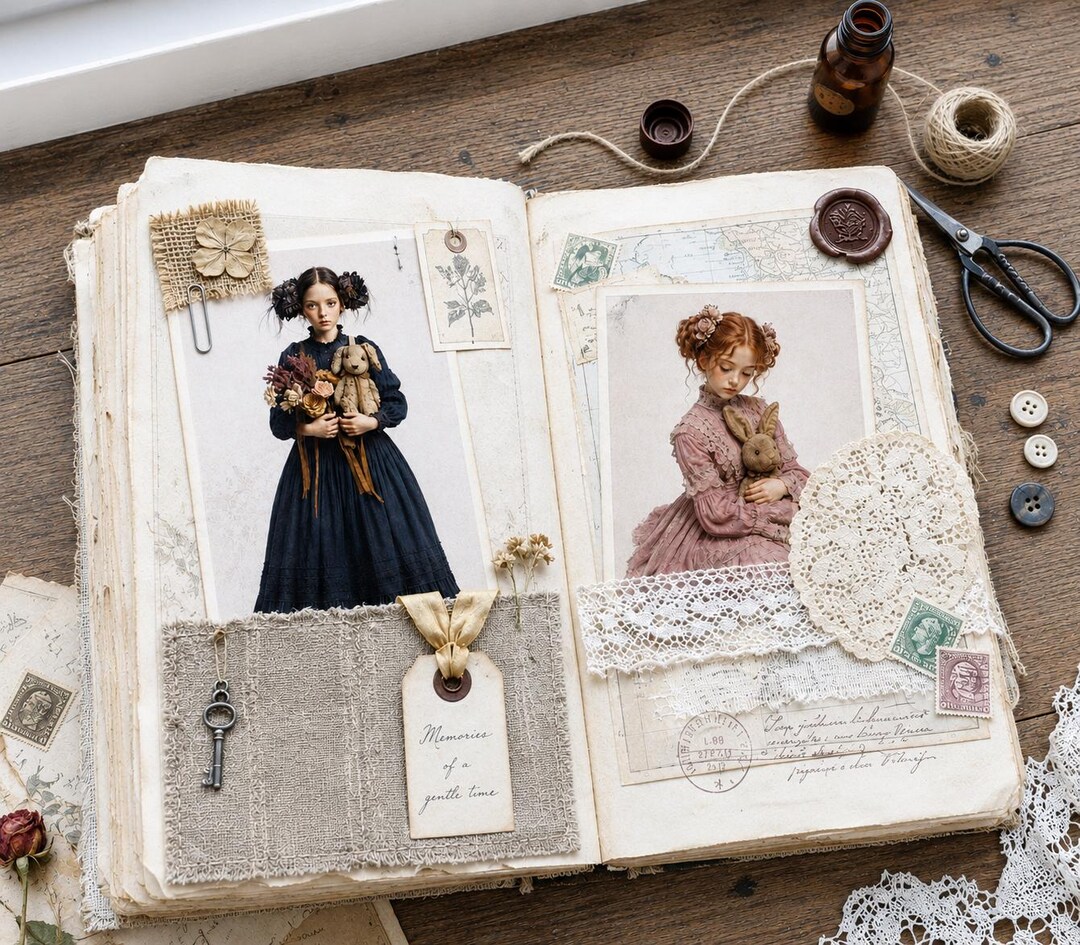Victorian Gothic Dolls Ephemera Kit view 4
