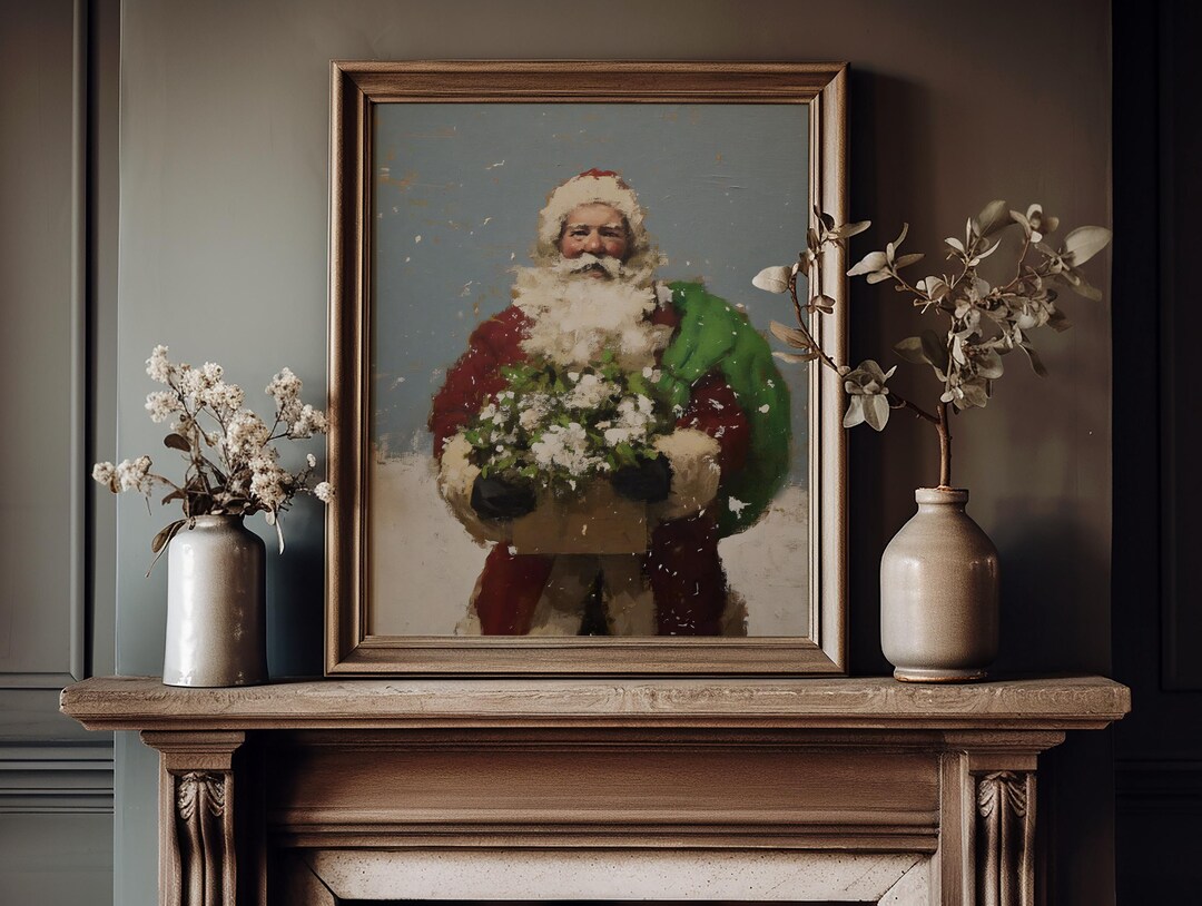 Vintage Santa Flowers Portrait view 5