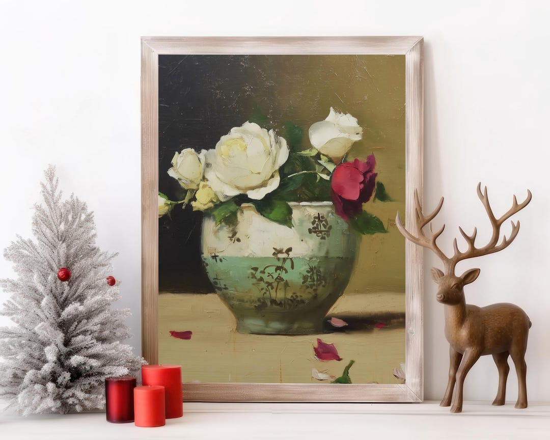Vintage Floral Still Life Print view 2