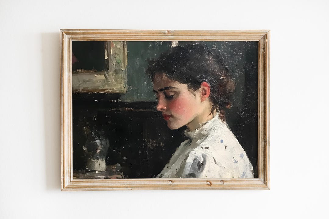 Victorian Woman Portrait Print: Timeless Home Decor