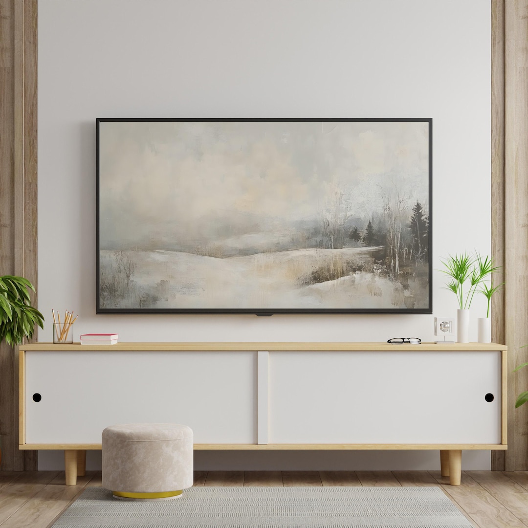 Neutral Abstract Digital Art for Samsung Frame TV
