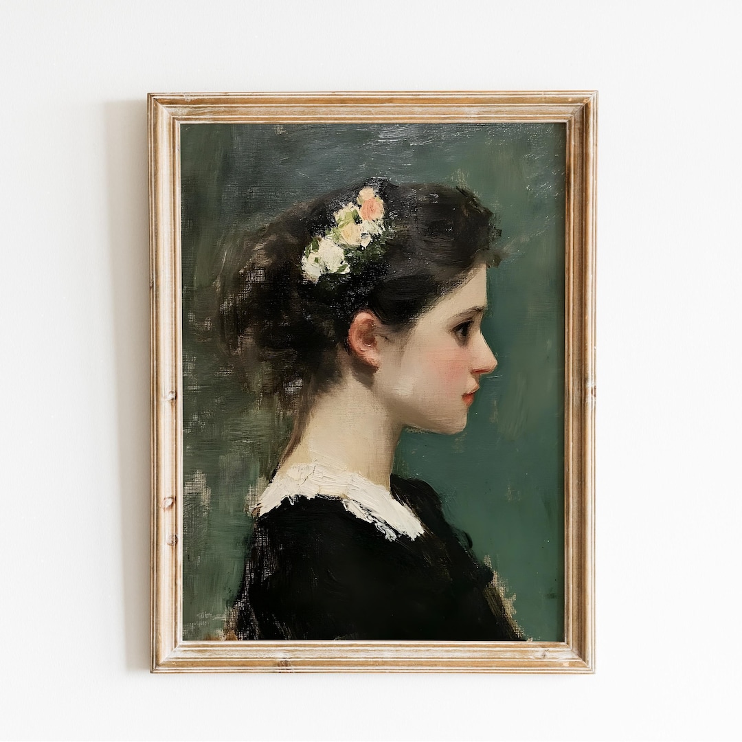 Victorian Woman Portrait, Moody Vintage Art