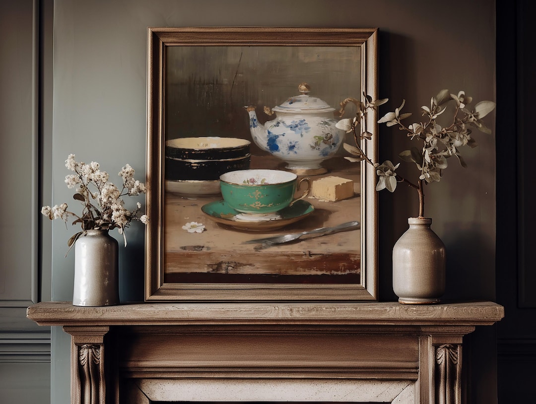 Vintage Teapot Painting view 4