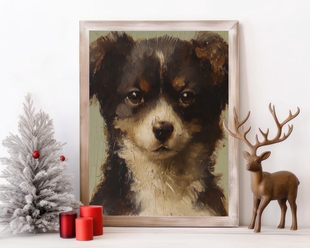 Vintage Puppy Portrait view 2