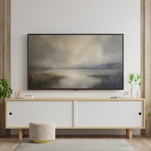 Digital TV Wall Art - Abstract Minimalist Frame Screensaver for Smart TVs - Modern Living Room Decor| TVS11