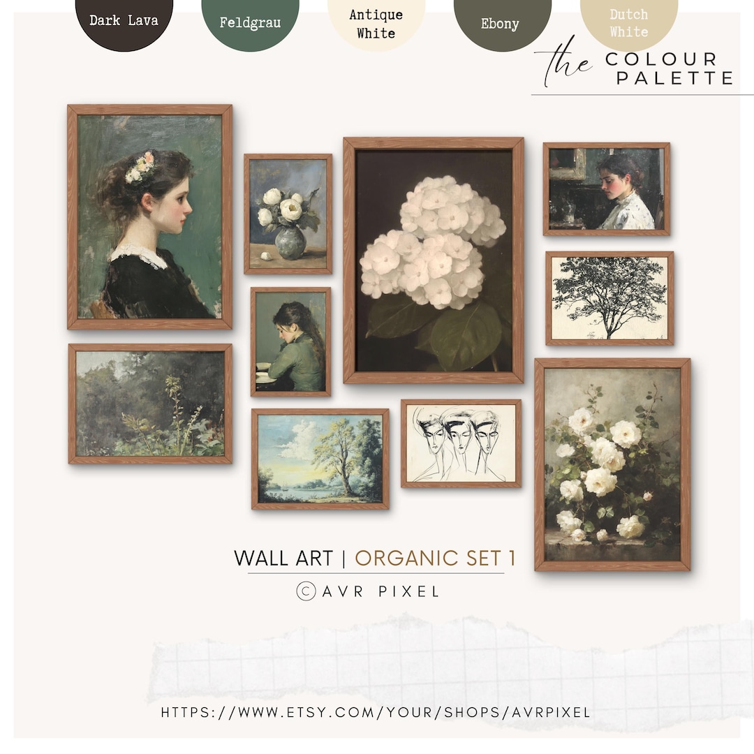 Botanical Wall Art Set: Vintage Florals and Landscapes - Digital Download view 5