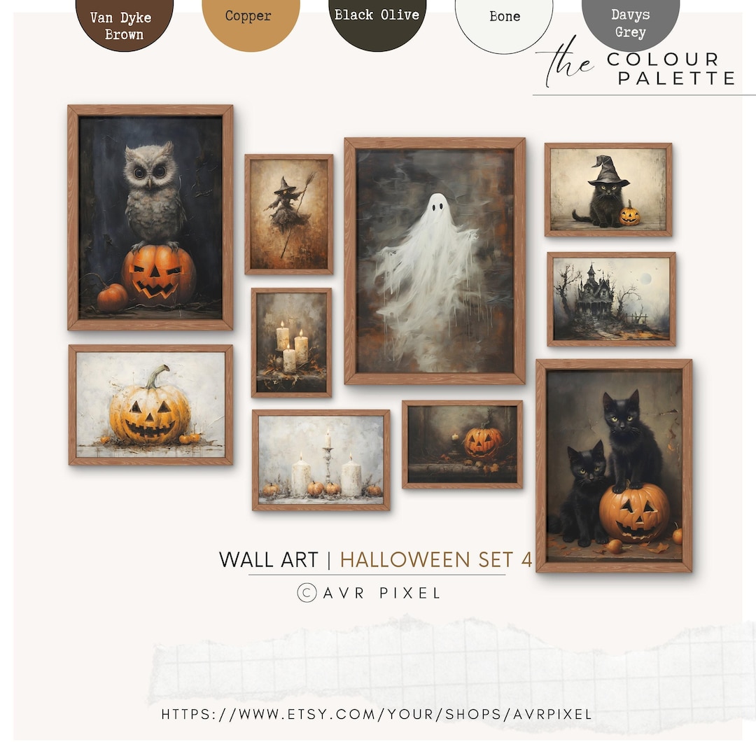 Halloween Wall Art: Spooky Ghosts and Witches