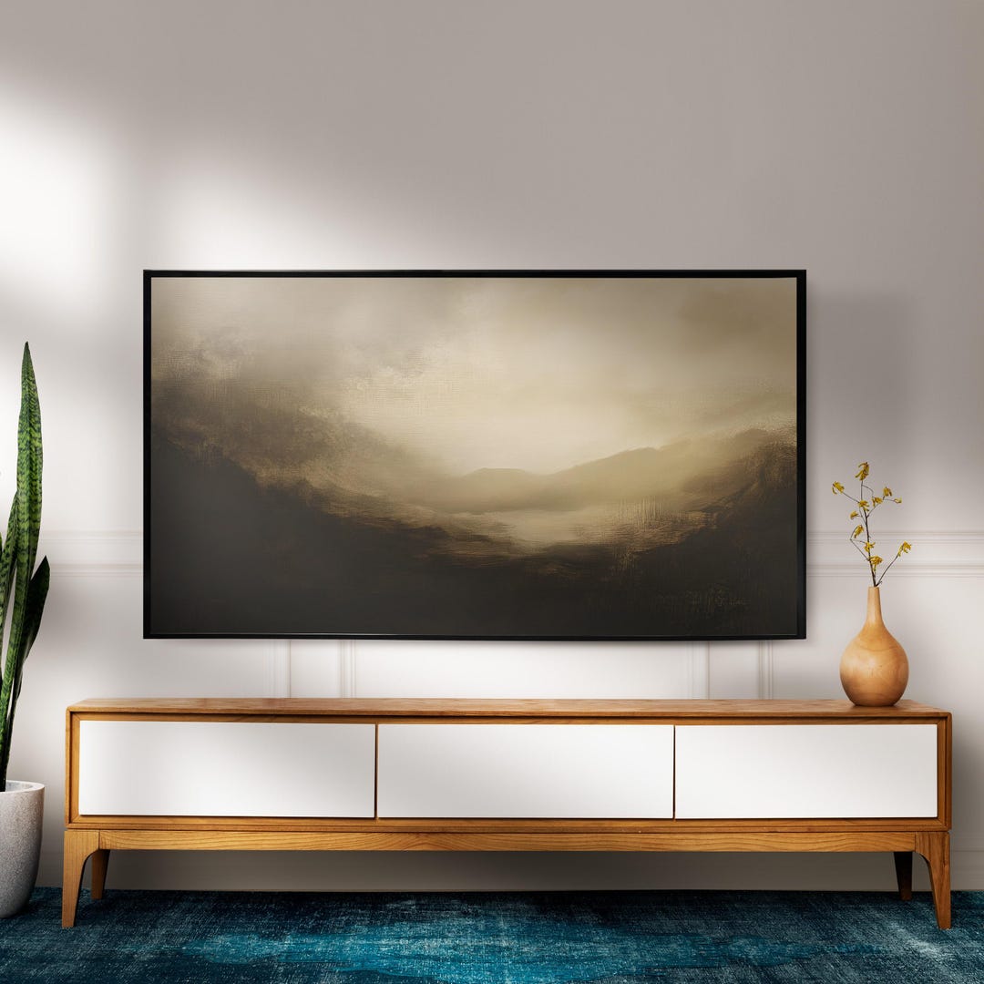 Samsung Frame TV Art: Modern Neutral Landscape - Instant Download view 2