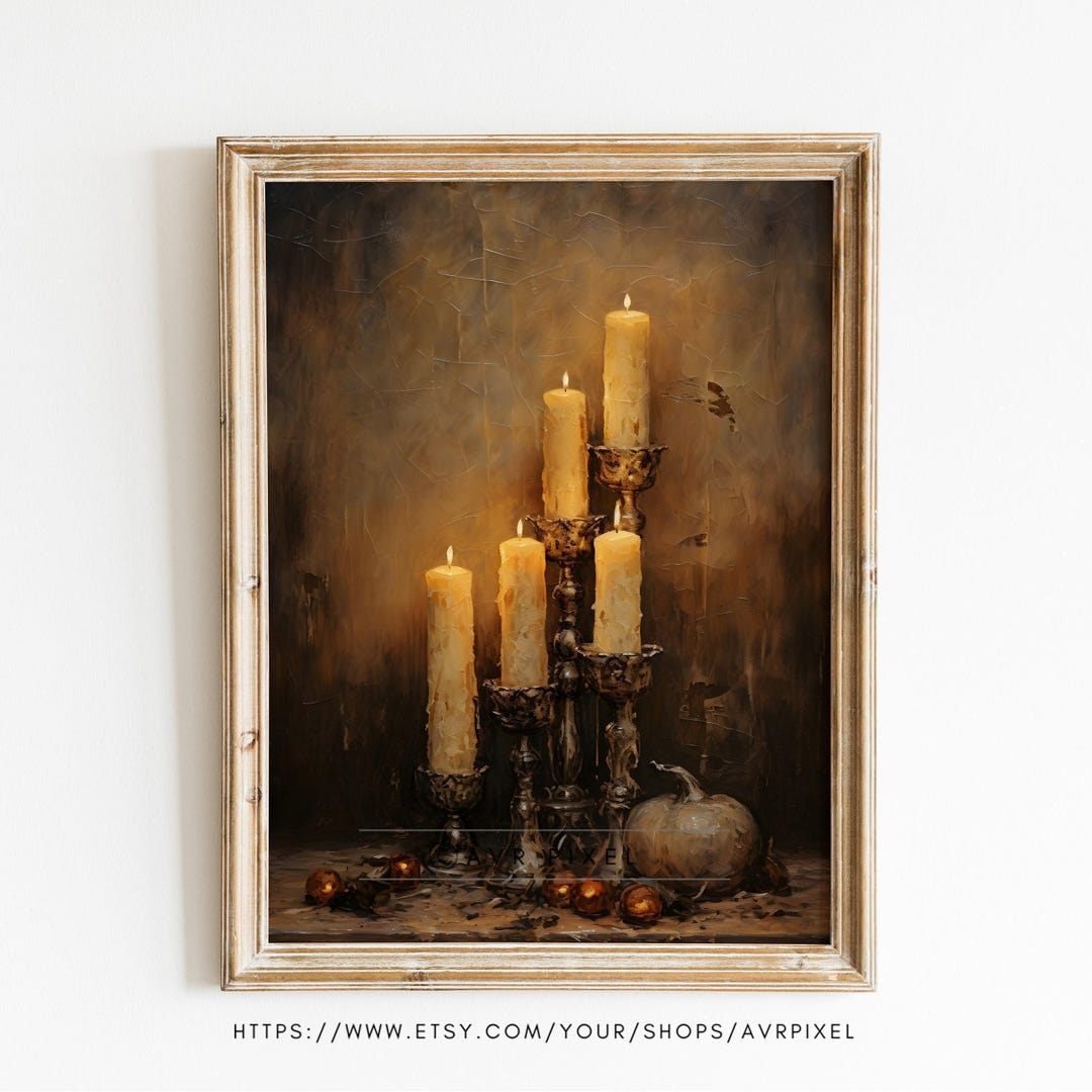 Vintage Gothic Halloween Wall Art: Muted Autumn Owl Print