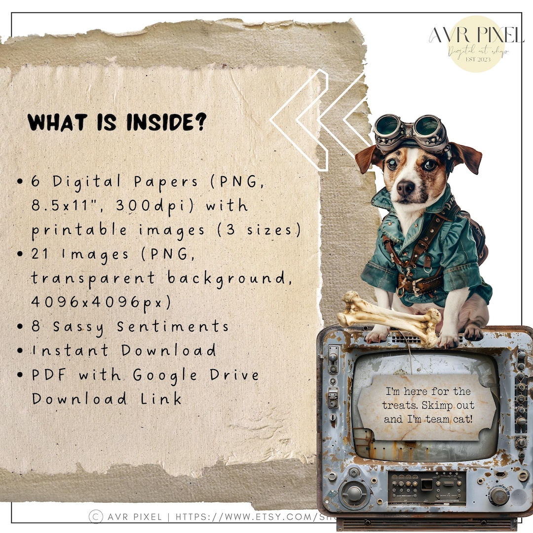 Steampunk Dogs Ephemera Kit view 5