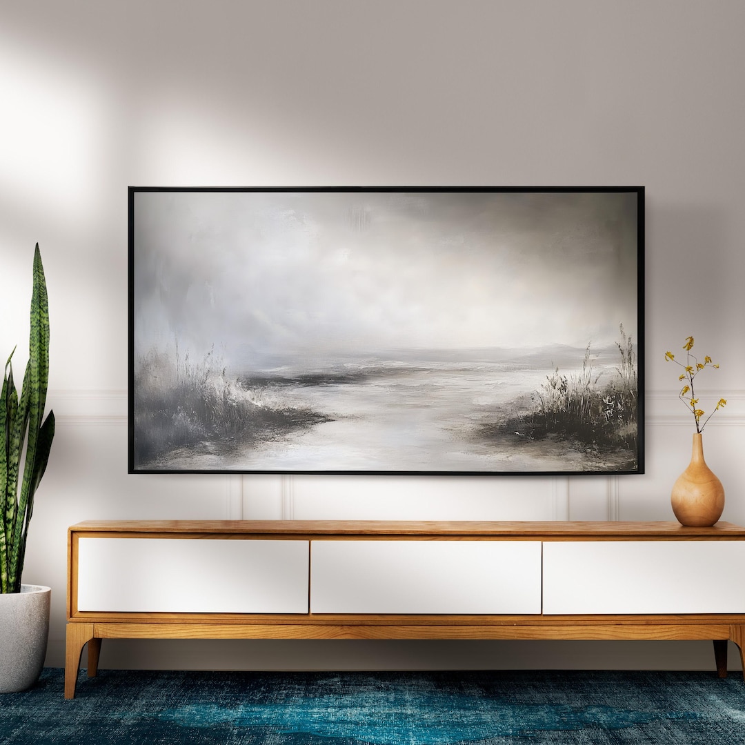 Winter Landscape Digital Art, Neutral Abstract view 2
