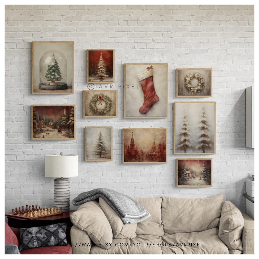 Farmhouse Christmas Wall Art Prints view 3