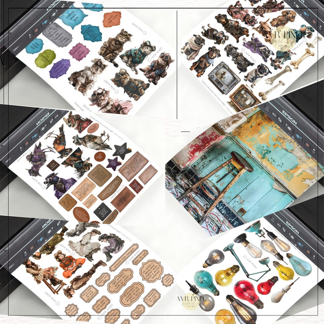 Steampunk Ephemera Mega Bundle view 2