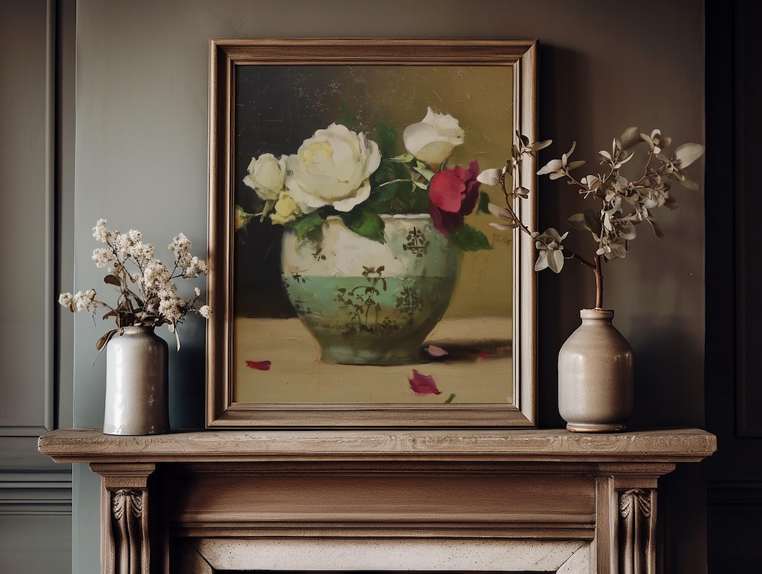 Vintage Floral Still Life Print view 5