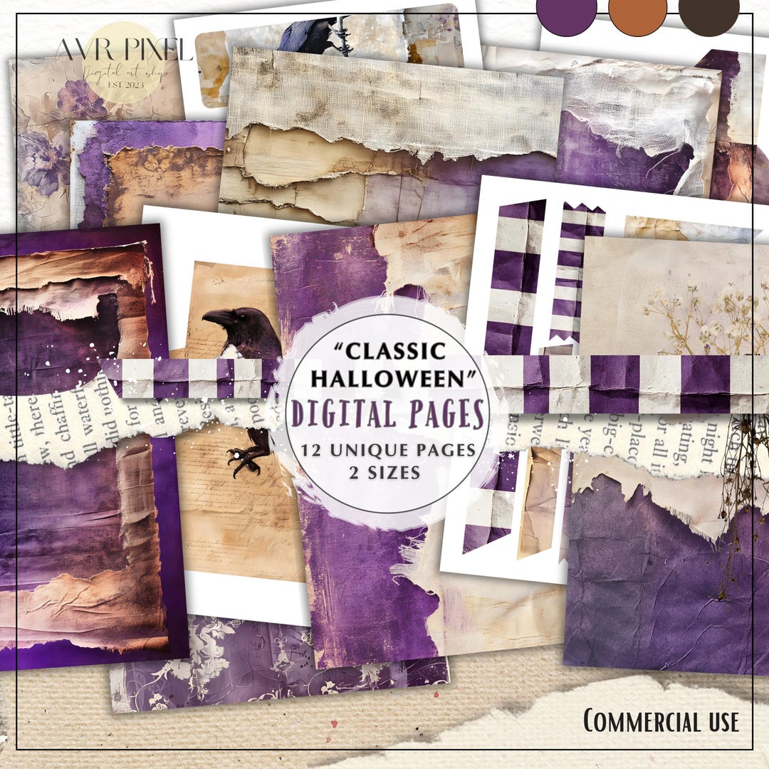 Rustic Vintage Scrapbook Sheets & Journaling Pages