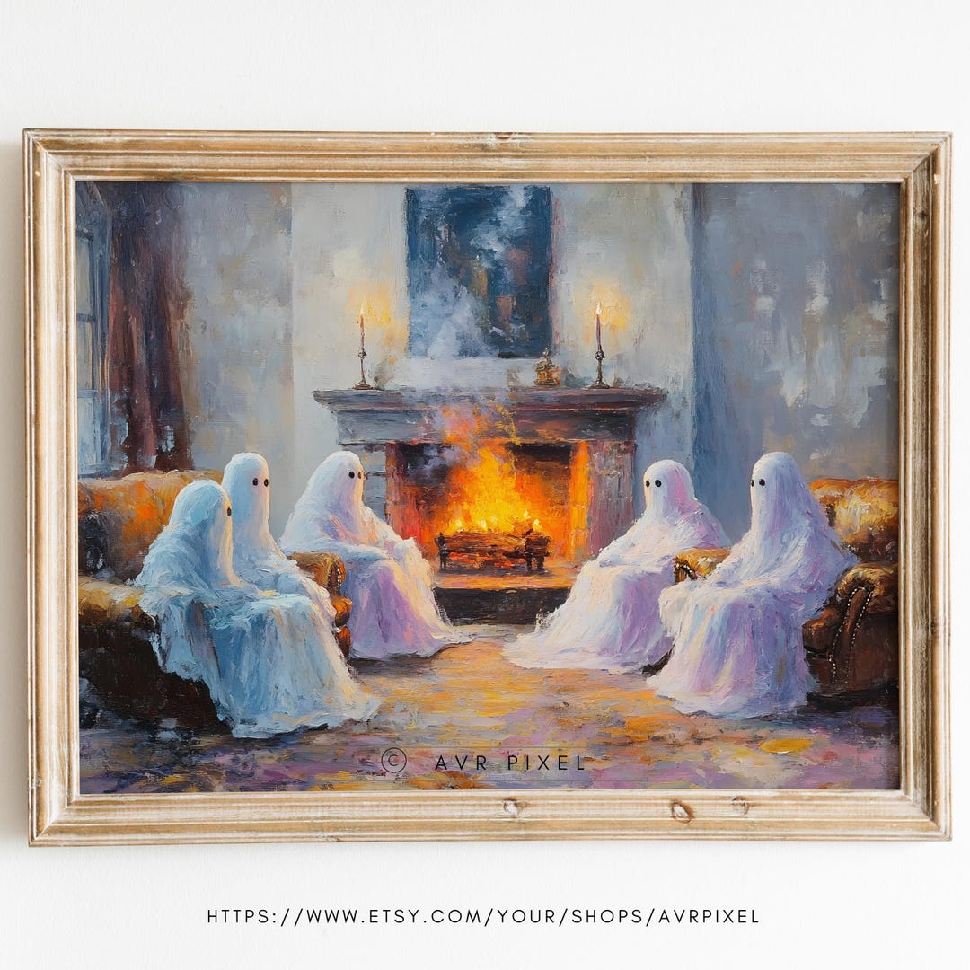 Halloween Wall Art: Spooky Cozy Ghosts