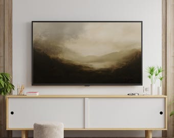 Samsung Frame TV Art: Modern Neutral Landscape - Instant Download