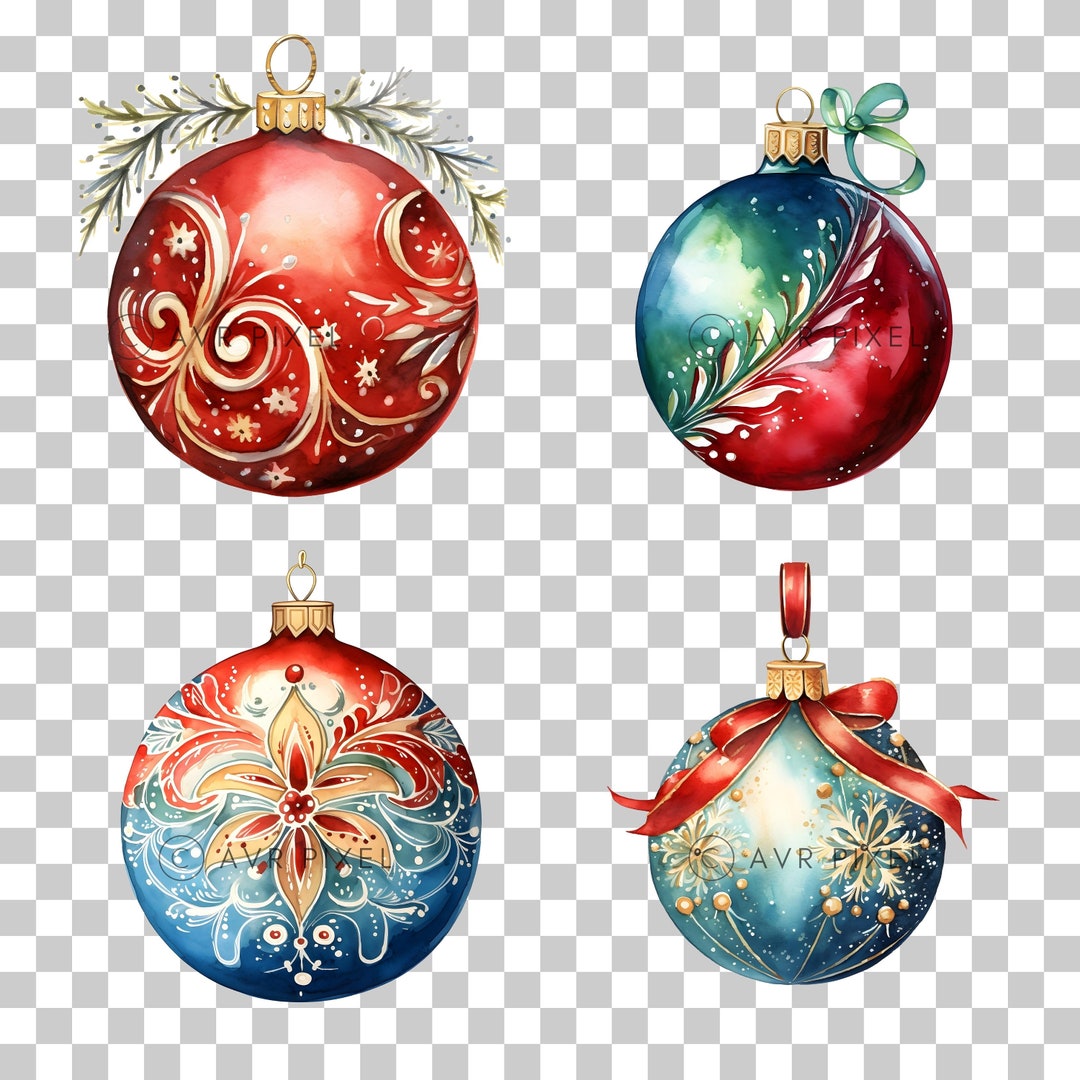 Christmas Bauble Clipart: PNG Ornaments & Phrases view 3