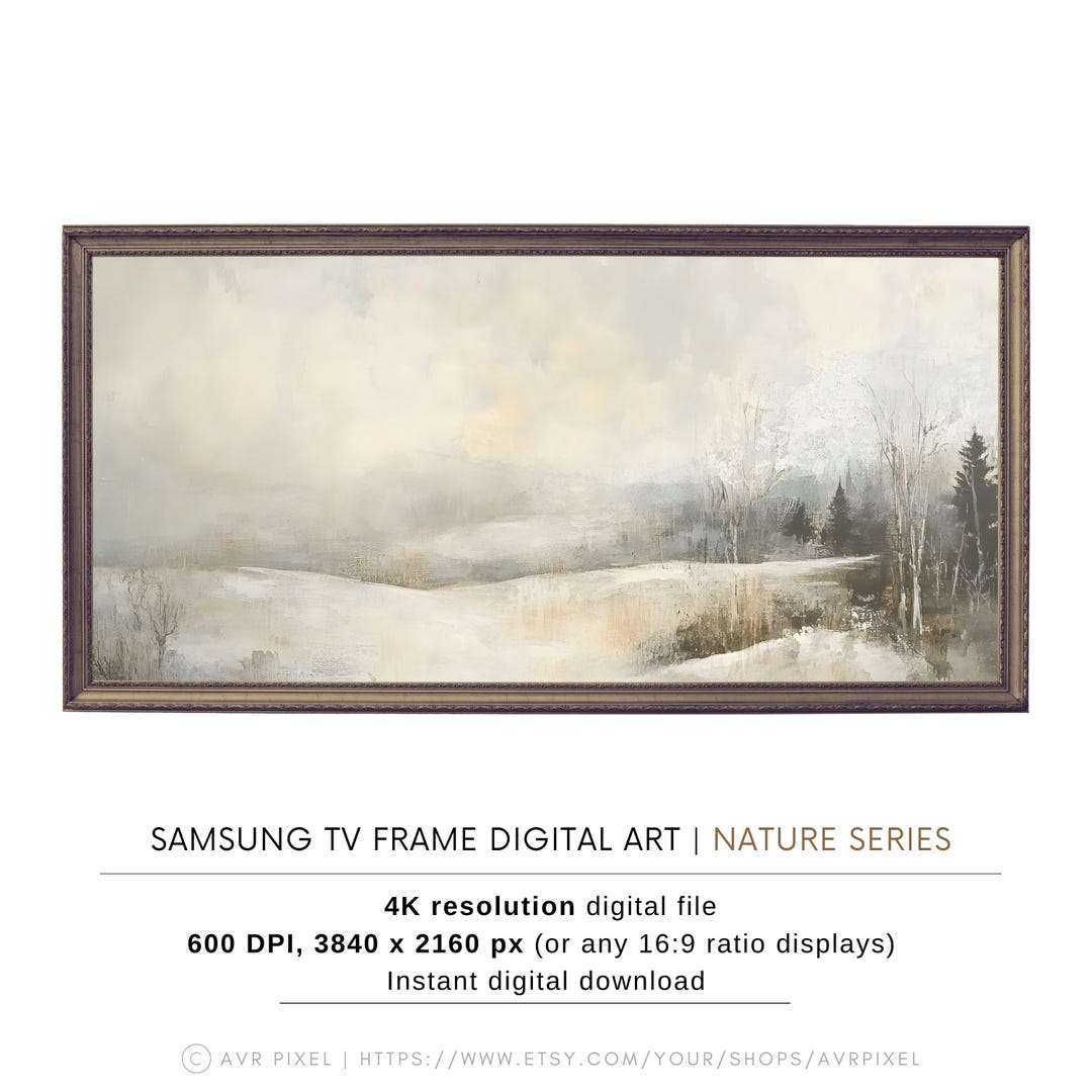 Neutral Abstract Digital Art for Samsung Frame TV view 3