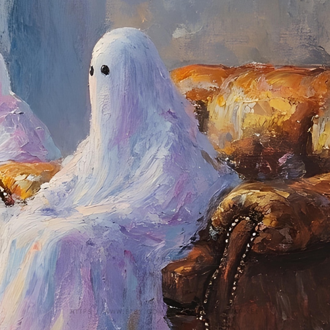Halloween Wall Art: Spooky Cozy Ghosts view 4