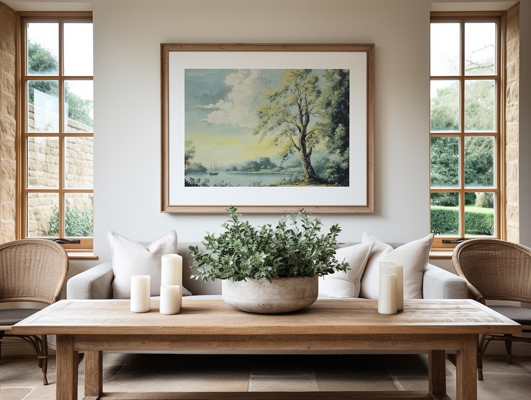 Calm Lakeside Wall Art Print - Modern Organic view 3