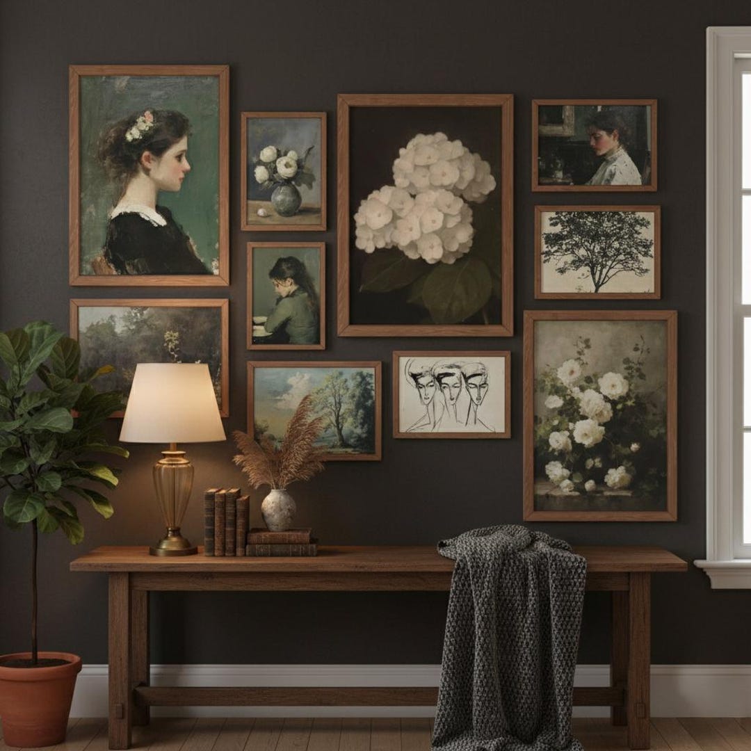 Botanical Wall Art Set: Vintage Florals and Landscapes - Digital Download