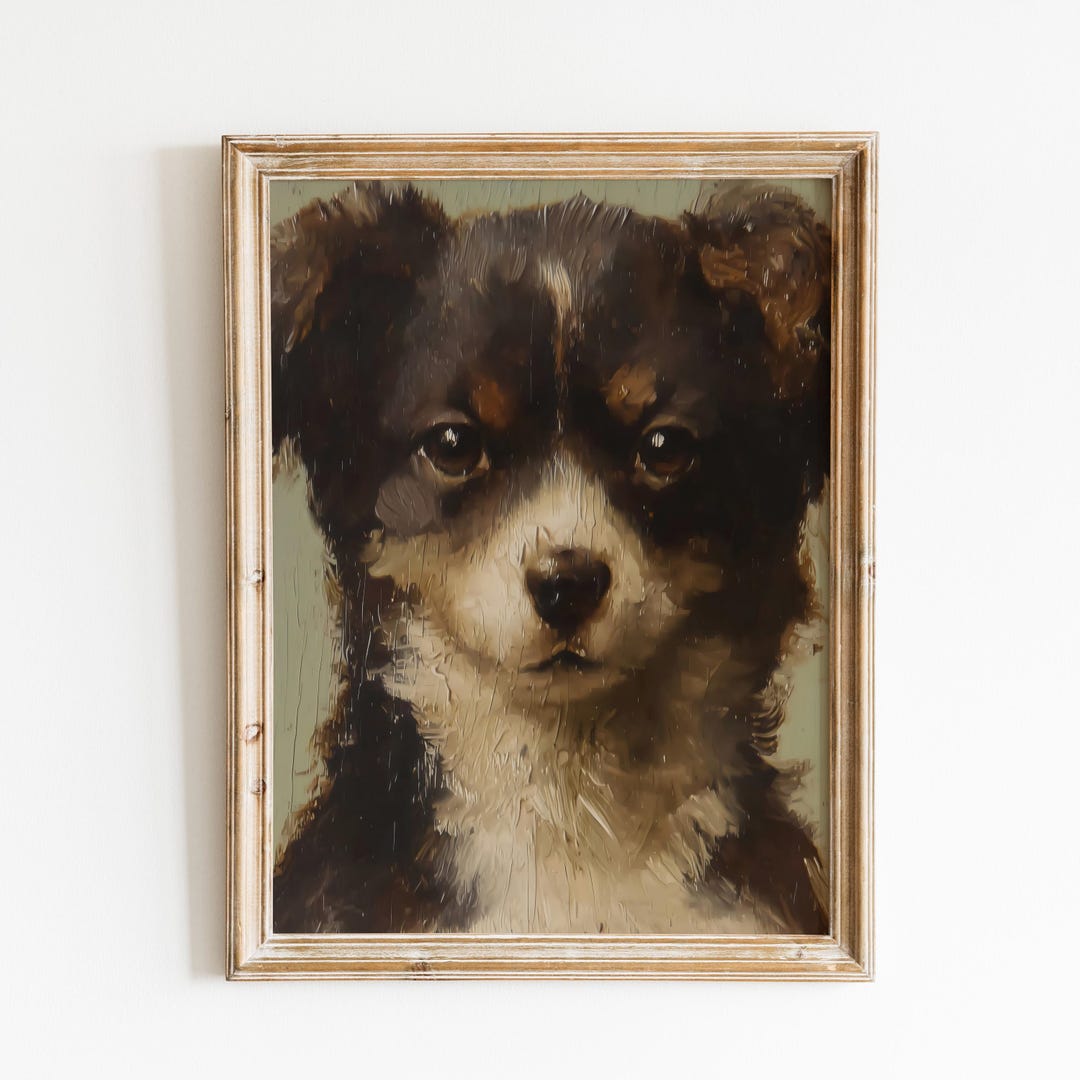 Vintage Puppy Portrait