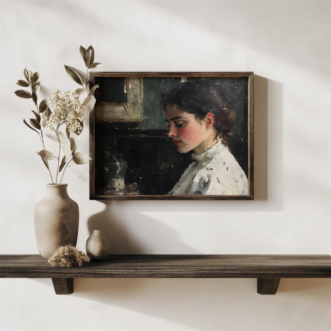 Victorian Woman Portrait Print: Timeless Home Decor view 4
