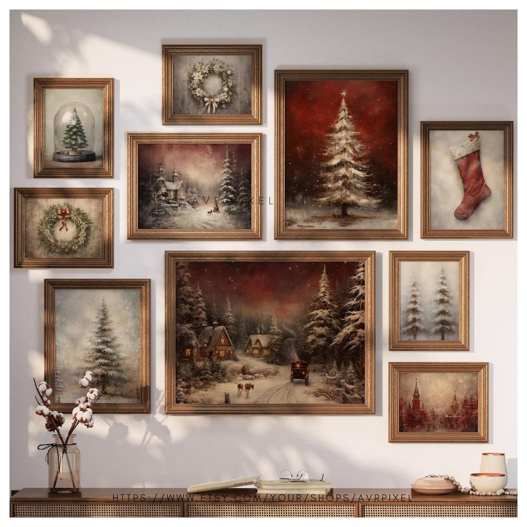 Farmhouse Christmas Wall Art Prints view 2