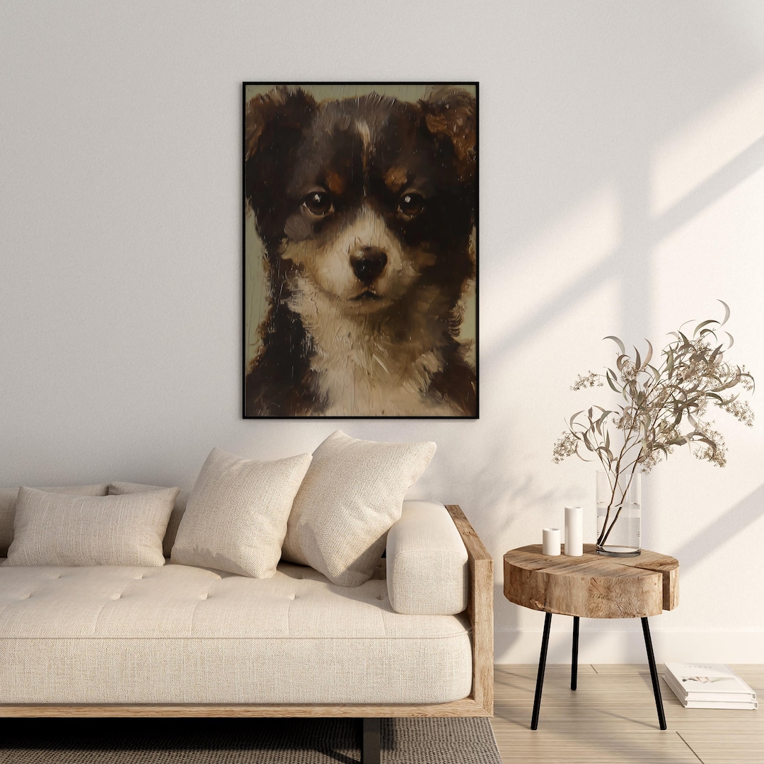 Vintage Puppy Portrait view 4
