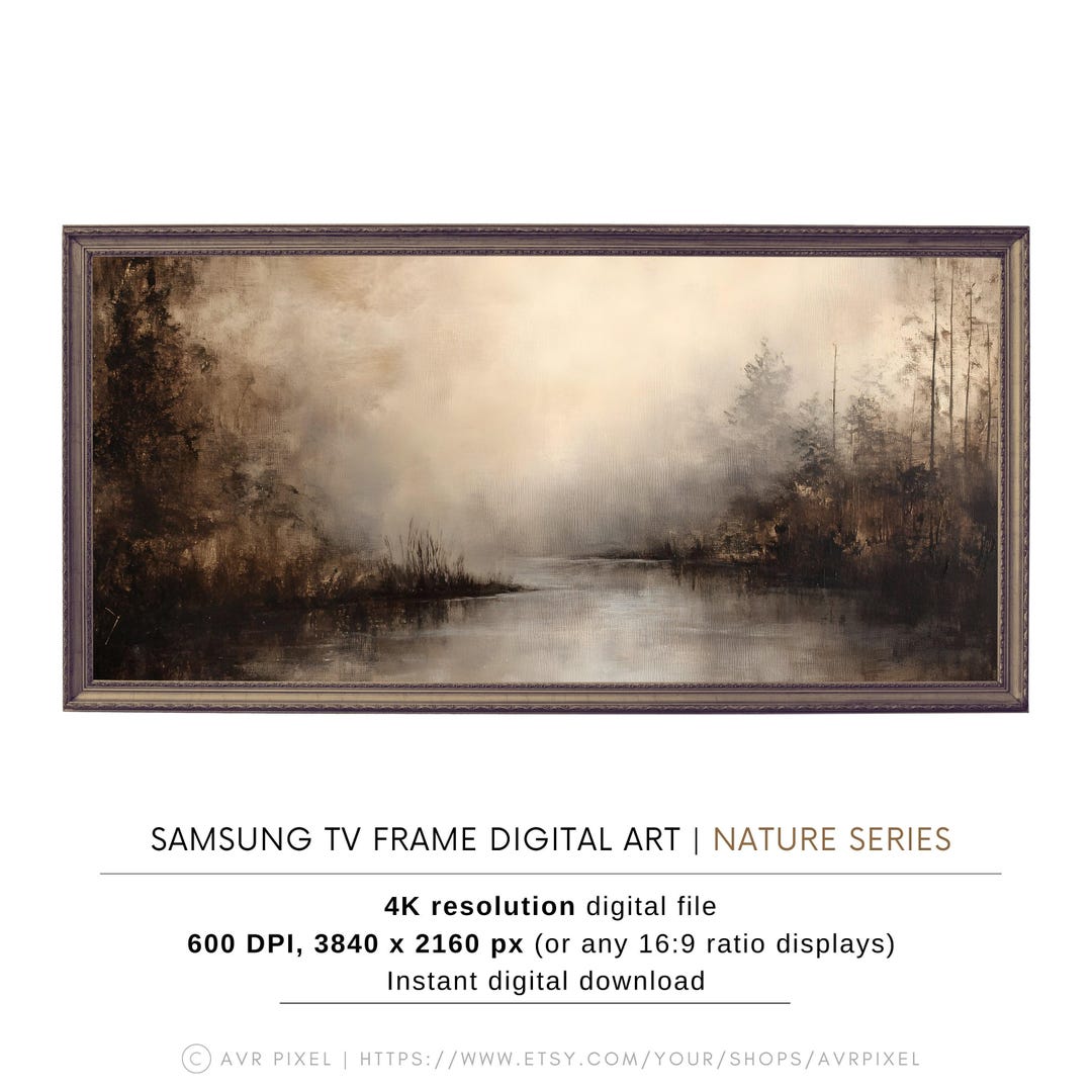 Neutral Winter Landscape Art, Abstract Organic Style view 3
