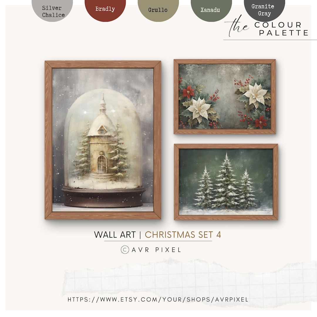 Vintage Christmas Wall Art