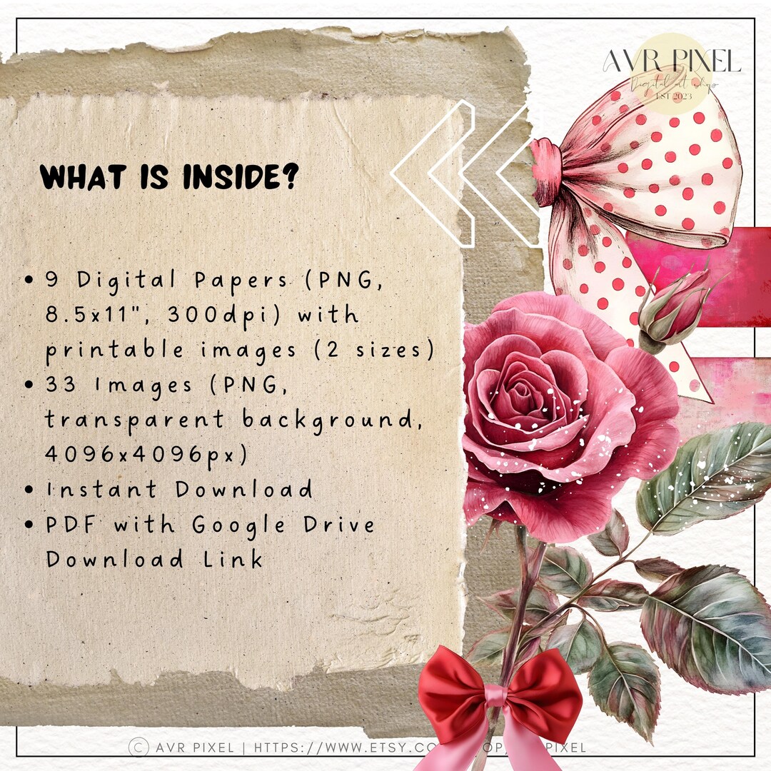 Victorian Valentine Ephemera Kit view 4